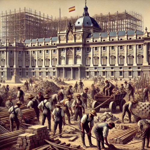 construccion palacio real de madrid